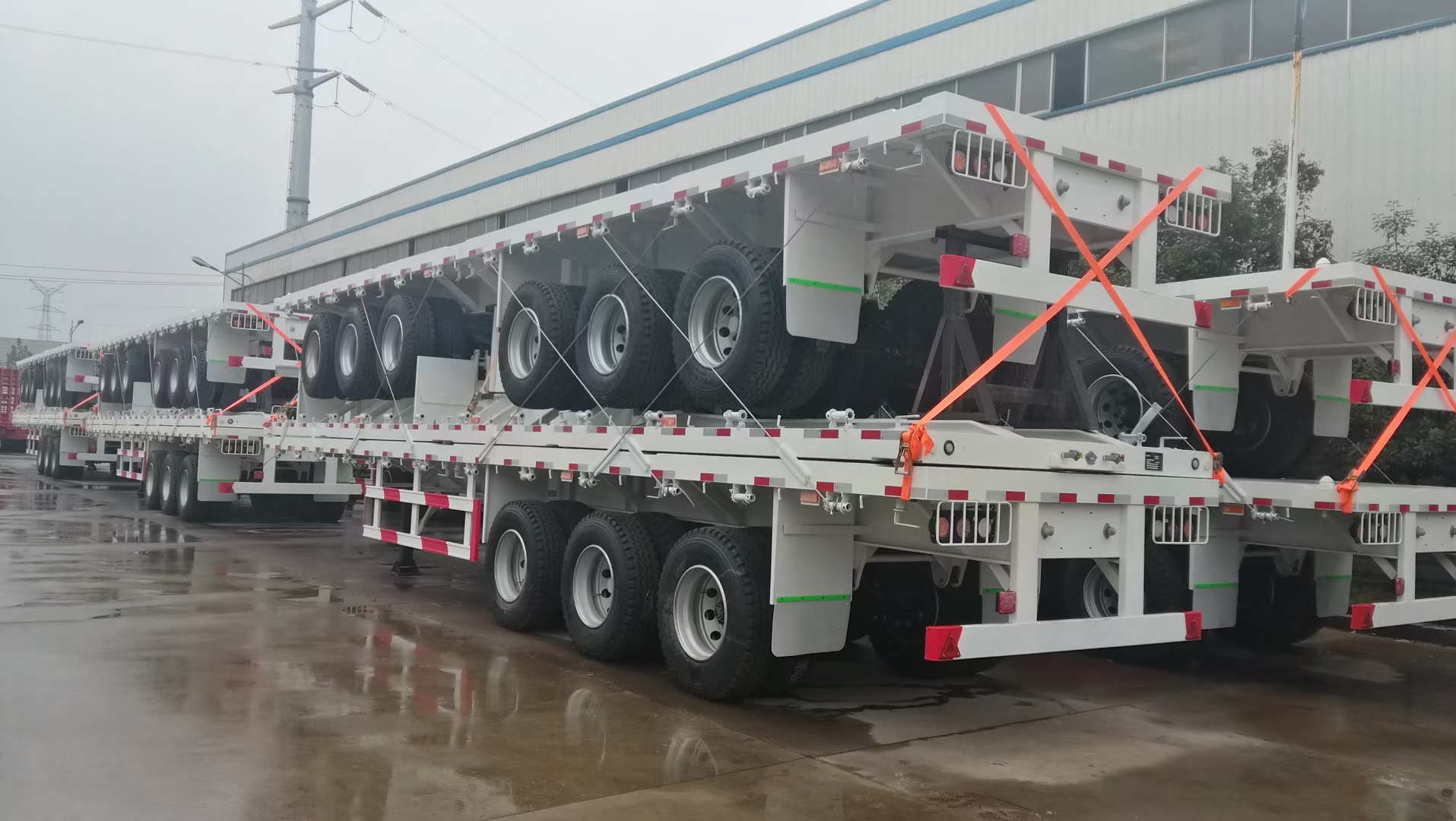 3 axles 40 ft flatbed trailer