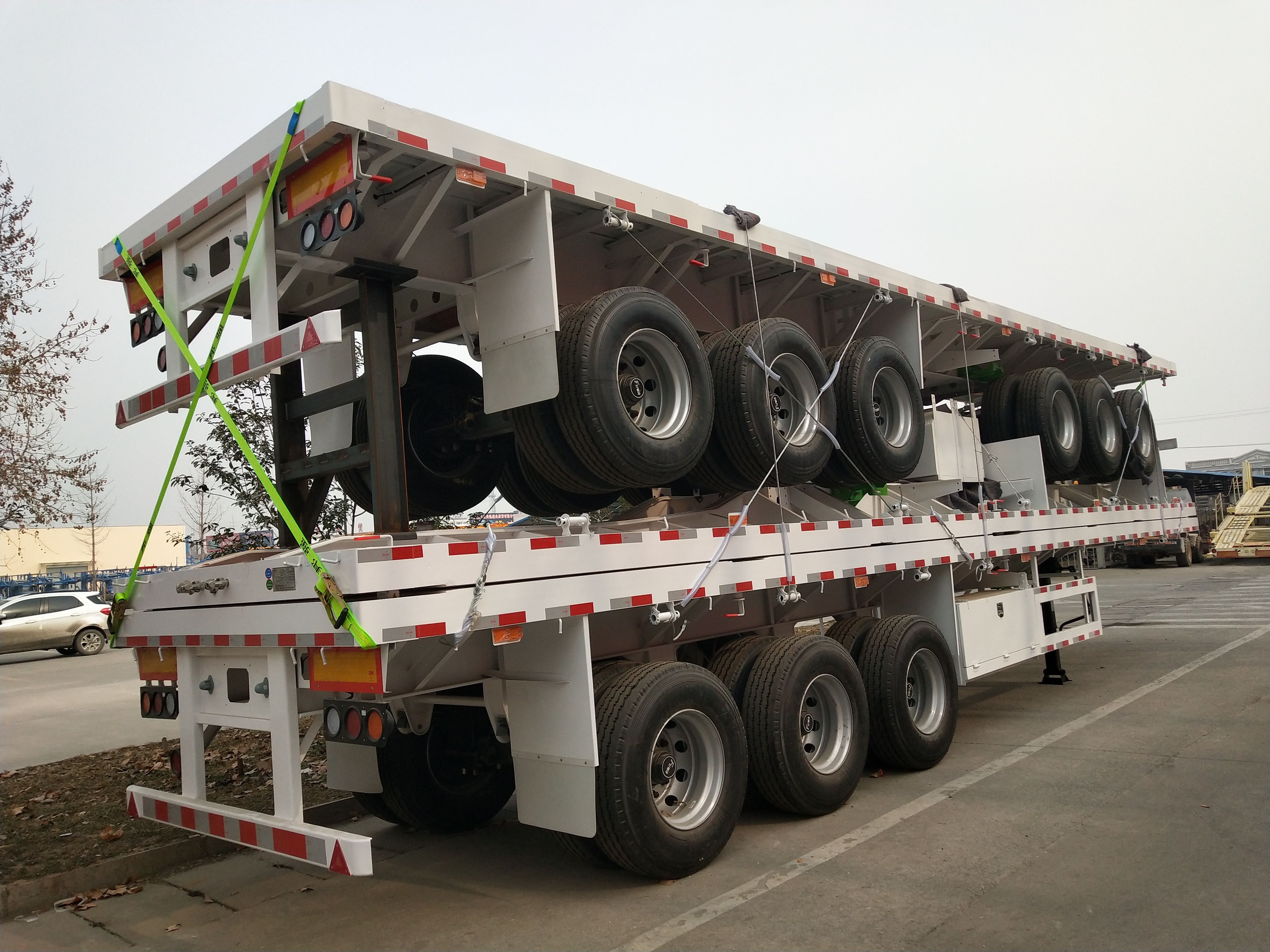 3 axles 40 ft flatbed trailer