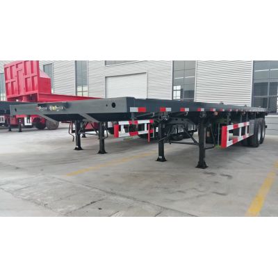 2 axles flatbed trailer